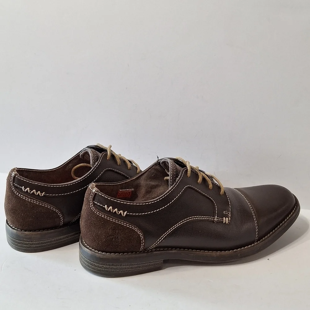 Penguin By Munsingwear Men's Brown Leather Careerwear Lace Up Oxfords Size 8